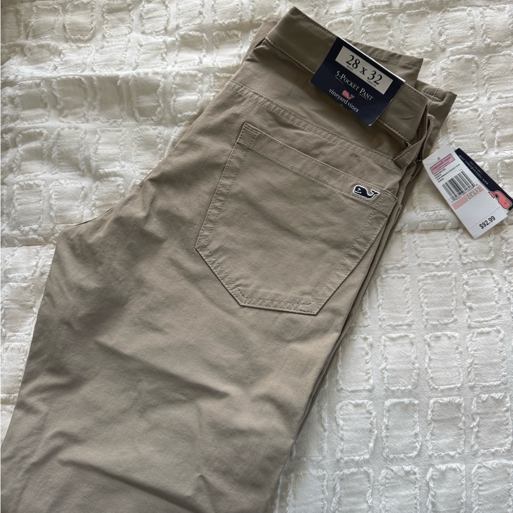 Vineyard Vines Tan 5-Pocket Pants